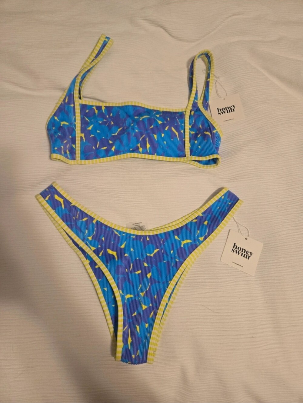Blue & Yellow Bikini Set
